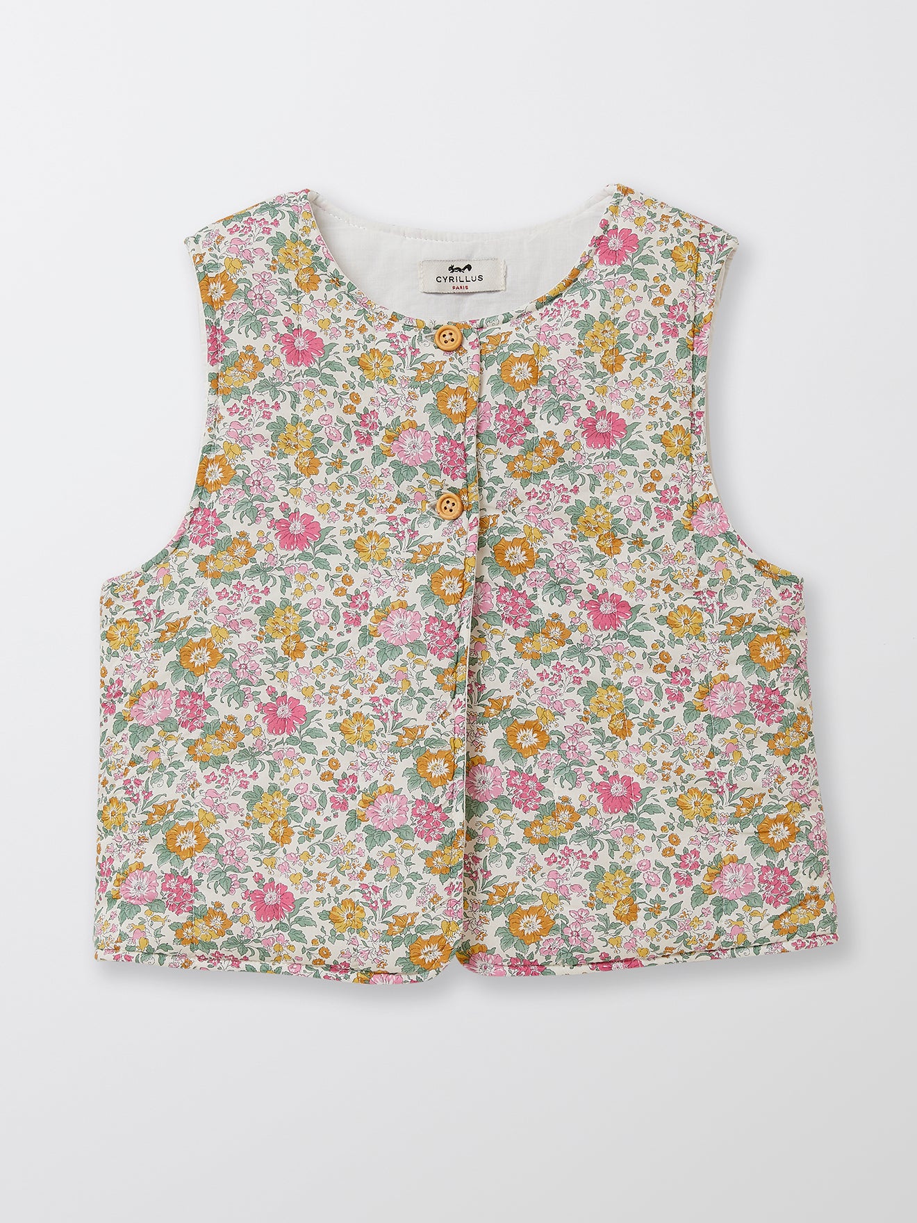 Veste matelassée Fille en tissu Liberty