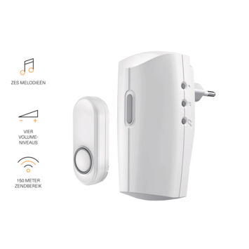 KlikAanKlikUit Plug-in draadloze deurbelset ACDB-8000AC