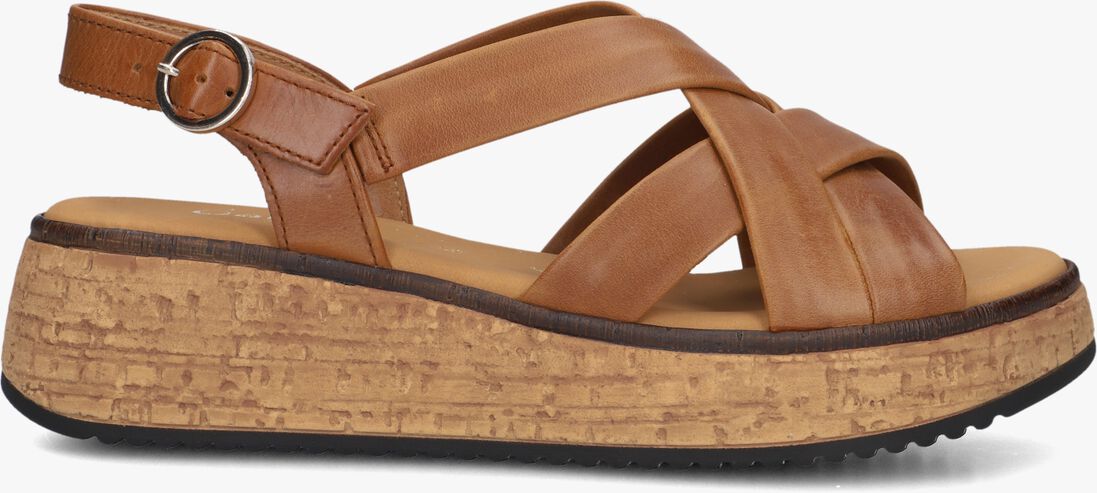 bruine gabor platte sandalen 823.1