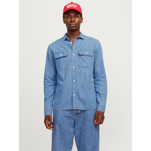 Jack&Jones Travis Skjorte, Light Blue Denim, XL