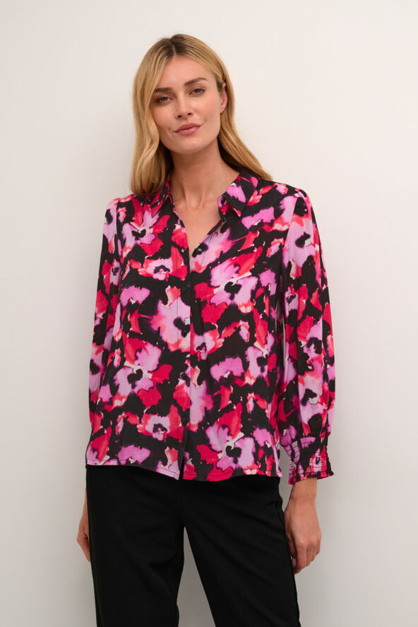 Kaffe KAtanya Shirt 3/4 Sleeve Pink faded flower