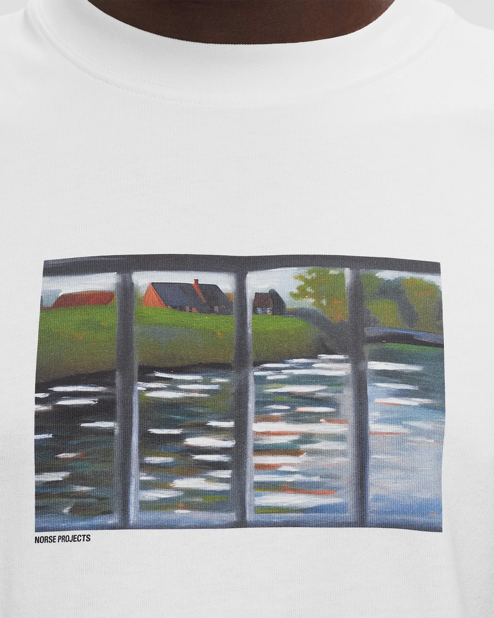 Camiseta com estampa do Canal Orgânico Johannes da Norse Projects