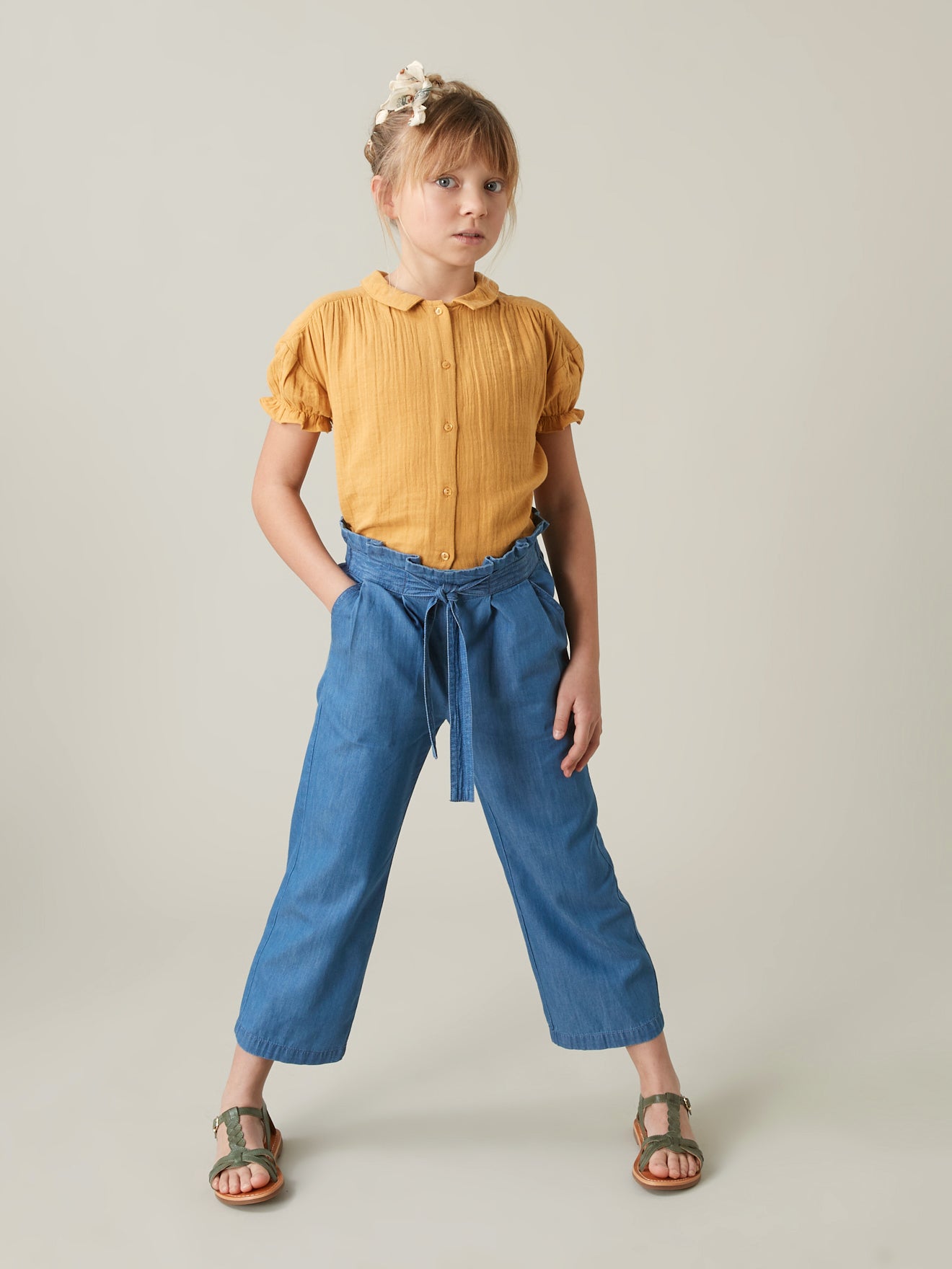 Blouse Fille en gaze de coton