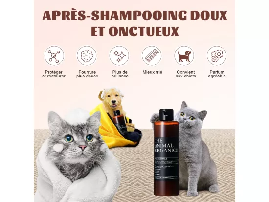 Après-shampoing Naturel pour Chien 250ML,Conditionneur pour chien,Ingrédients actifs naturels,Conditionneur de Pelage