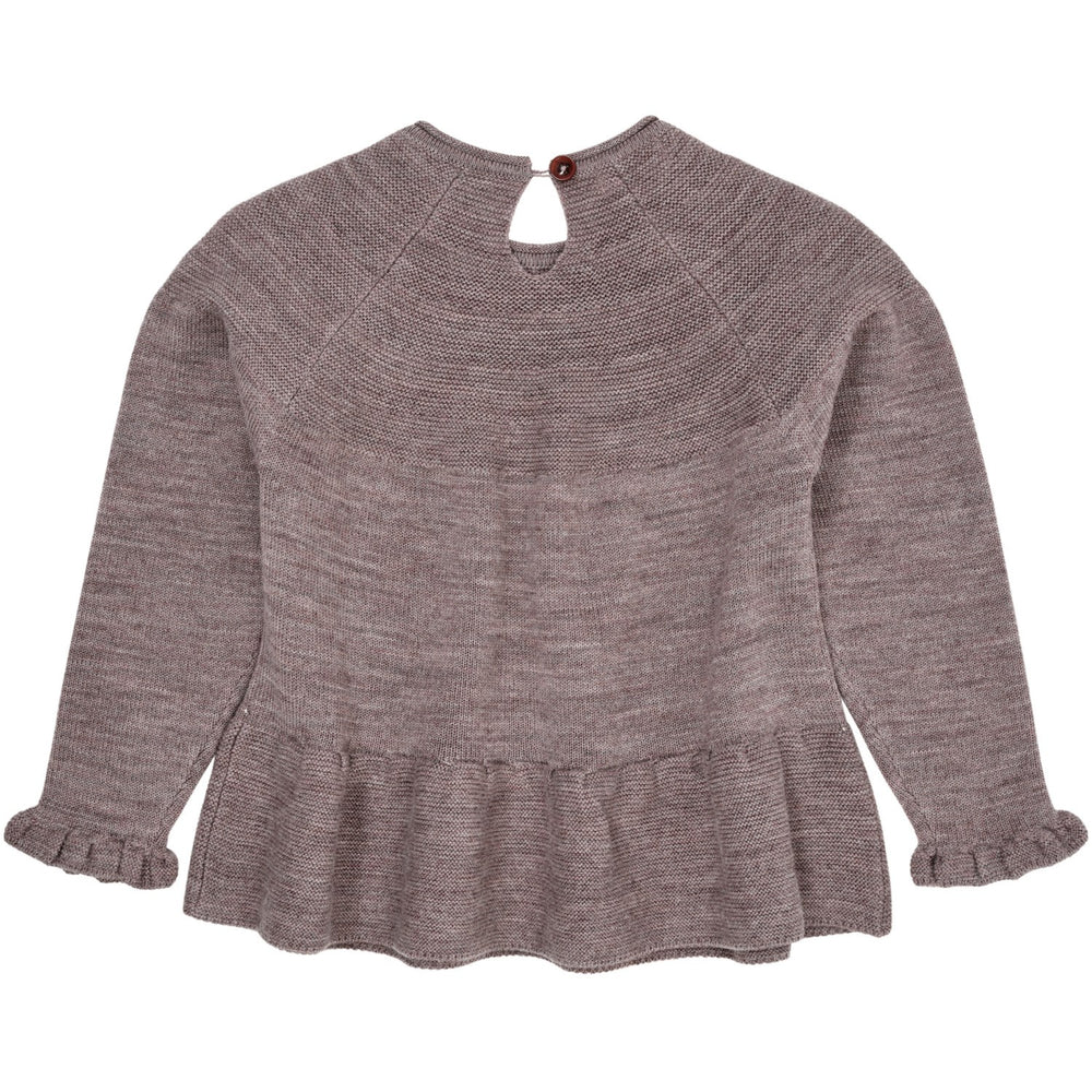 Køb Copenhagen Colors Natural Melange Merino Knit Bluse M. Flæse