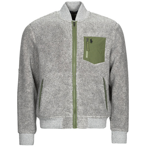 Polo Ralph Lauren - LSBOMBERM5-LONG SLEEVE-FULL ZIP Gris