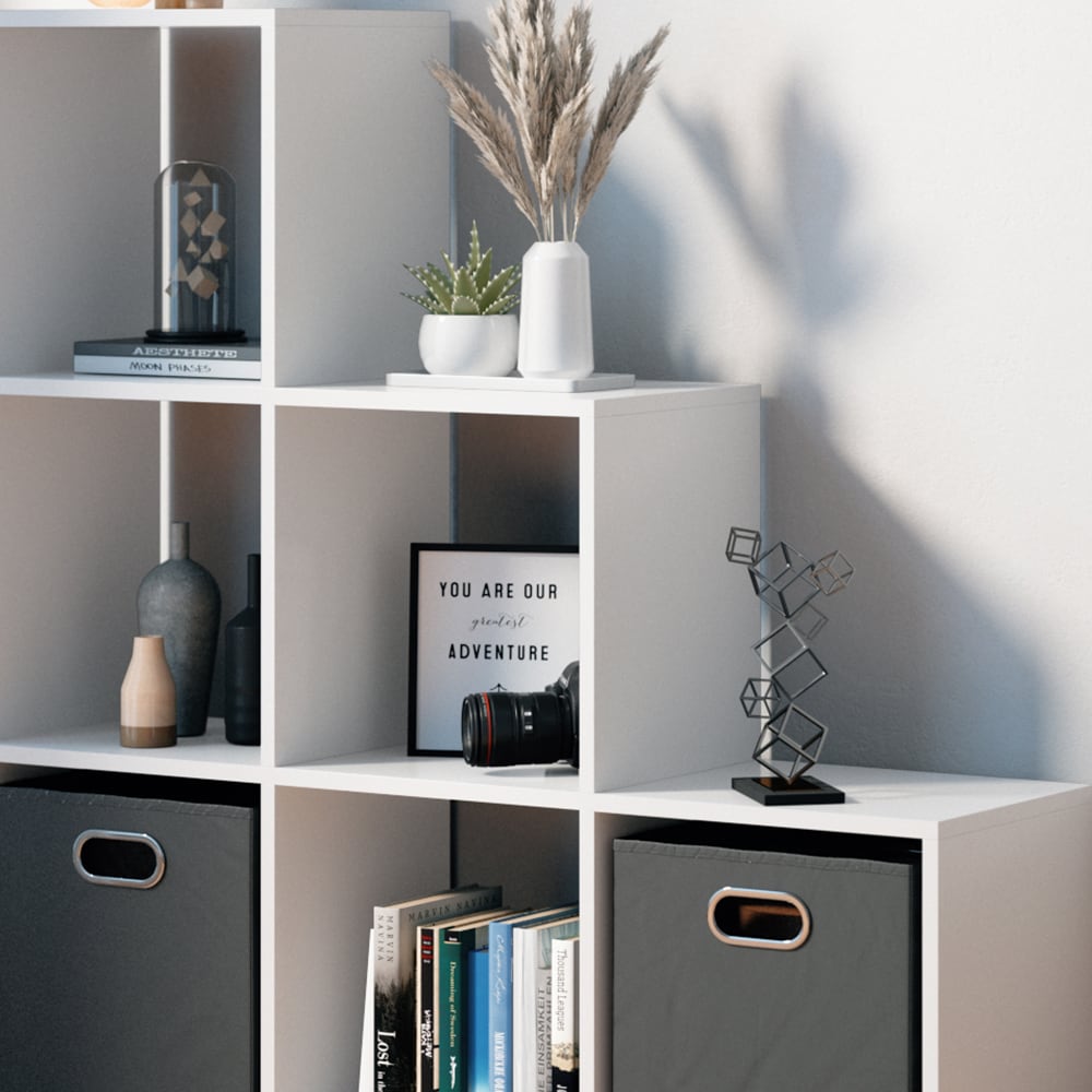 VICCO Treppenregal 6 Fächer Weiß Raumteiler Stufenregal Bücherregal Treppe Regal