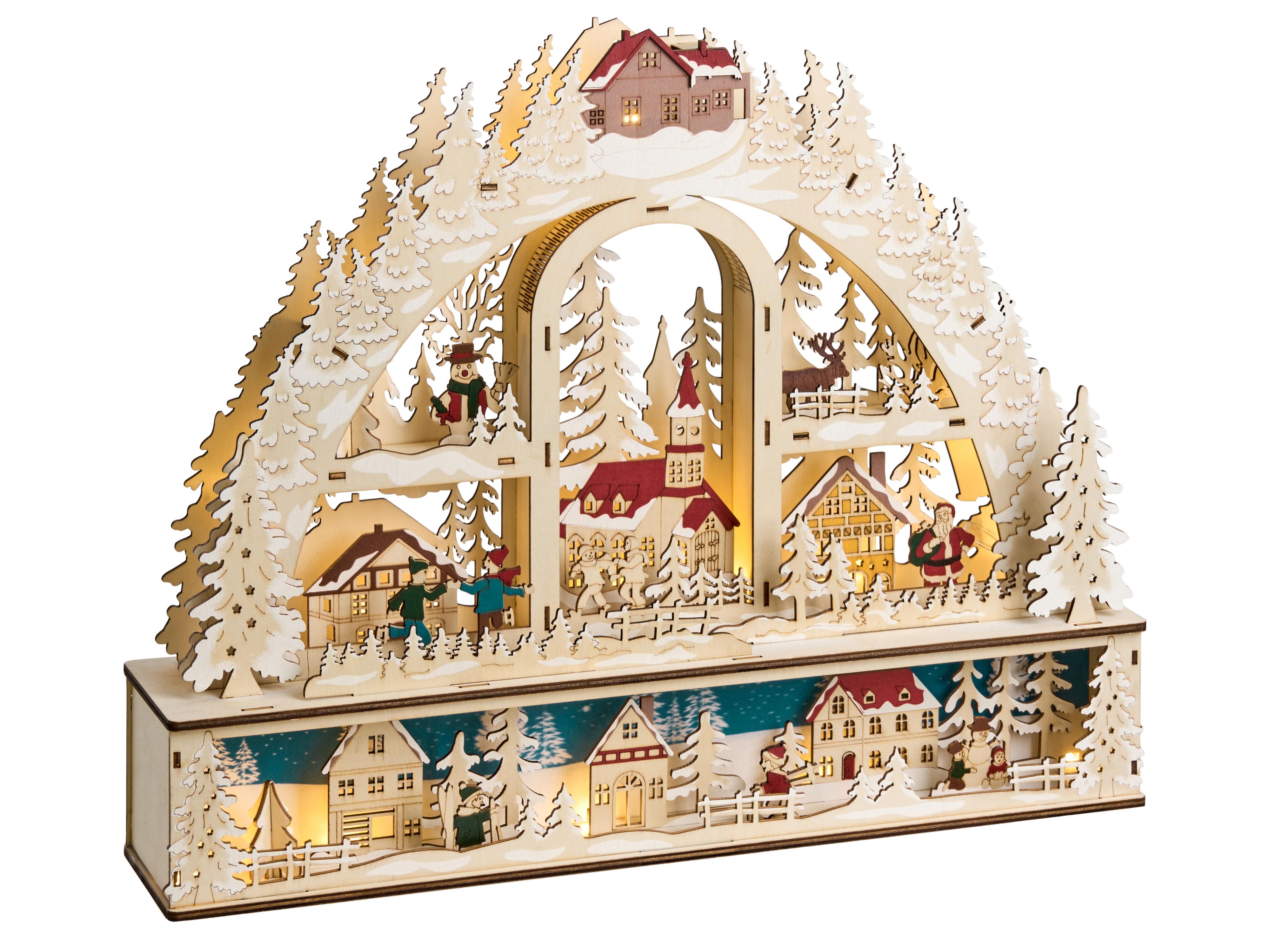Kerstdecoratie LED NORSJO 36 cm Lichtbruin
