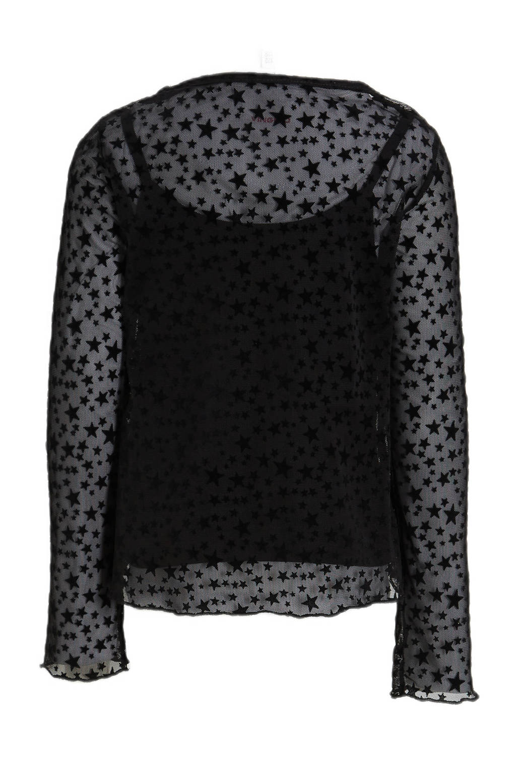anytime mesh top met sterren zwart