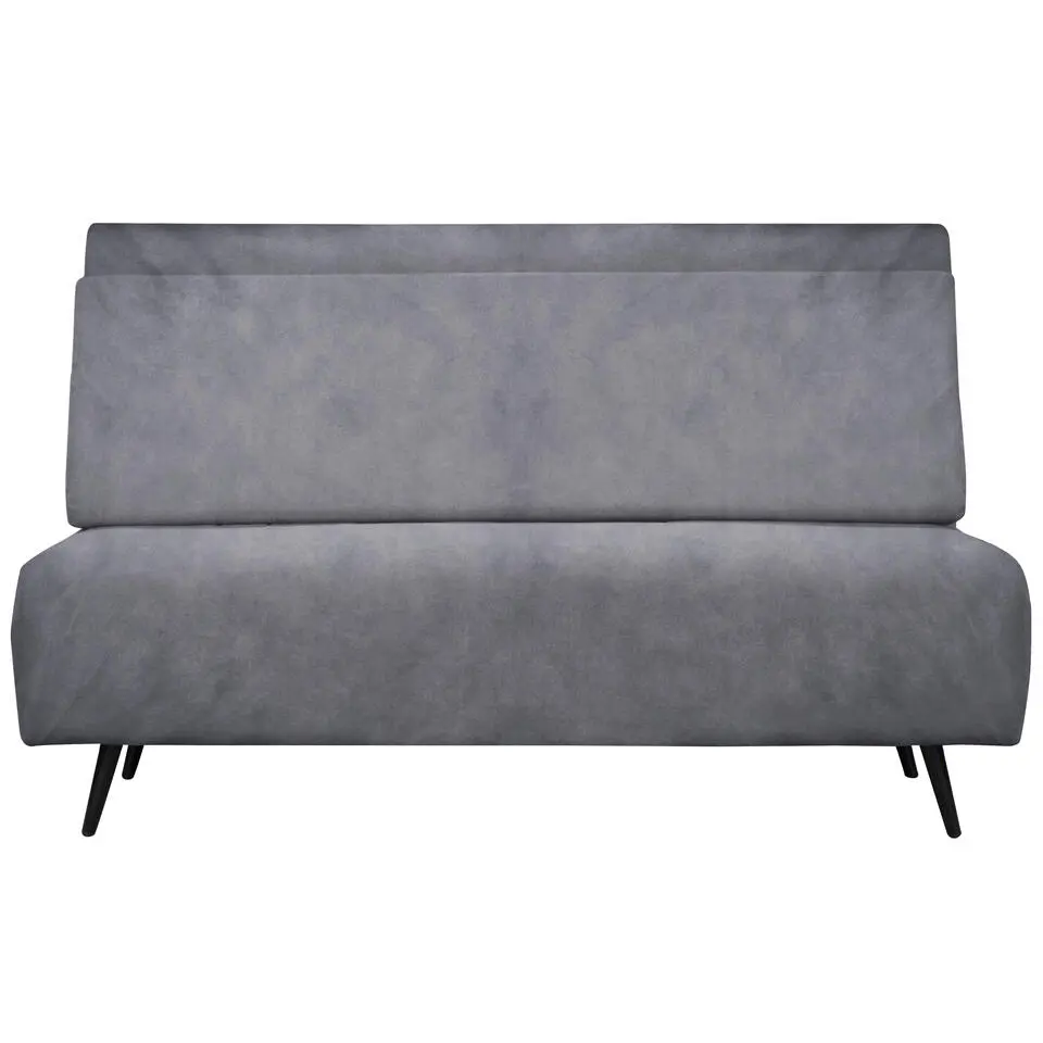 Mallory - Slaapbank 140 cm in antraciet fluweel