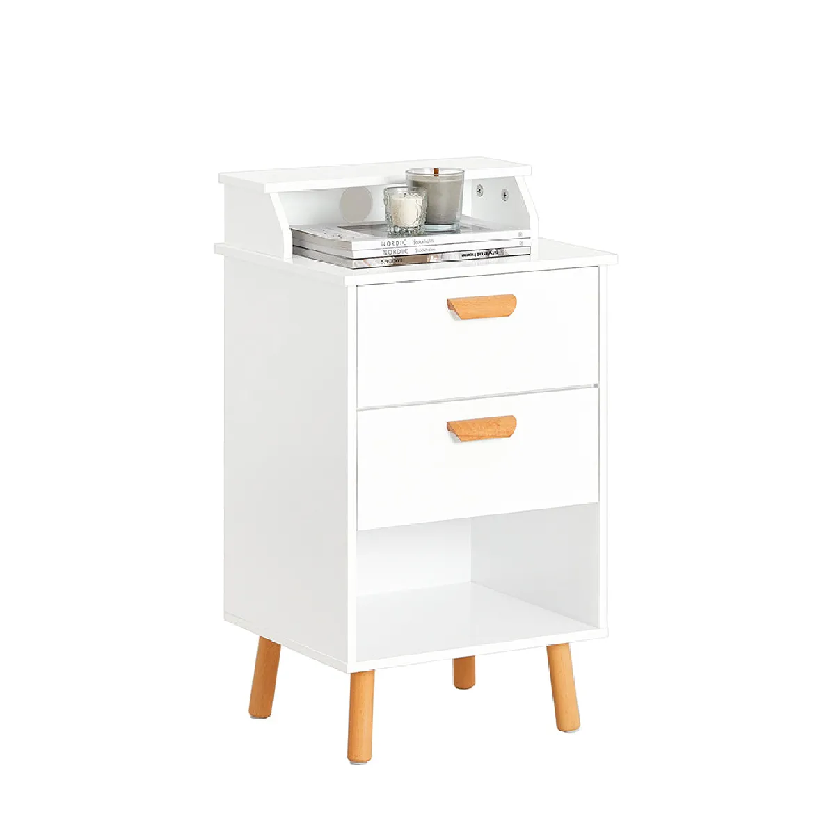 SoBuy FBT125-W Table de chevet - Blanc
