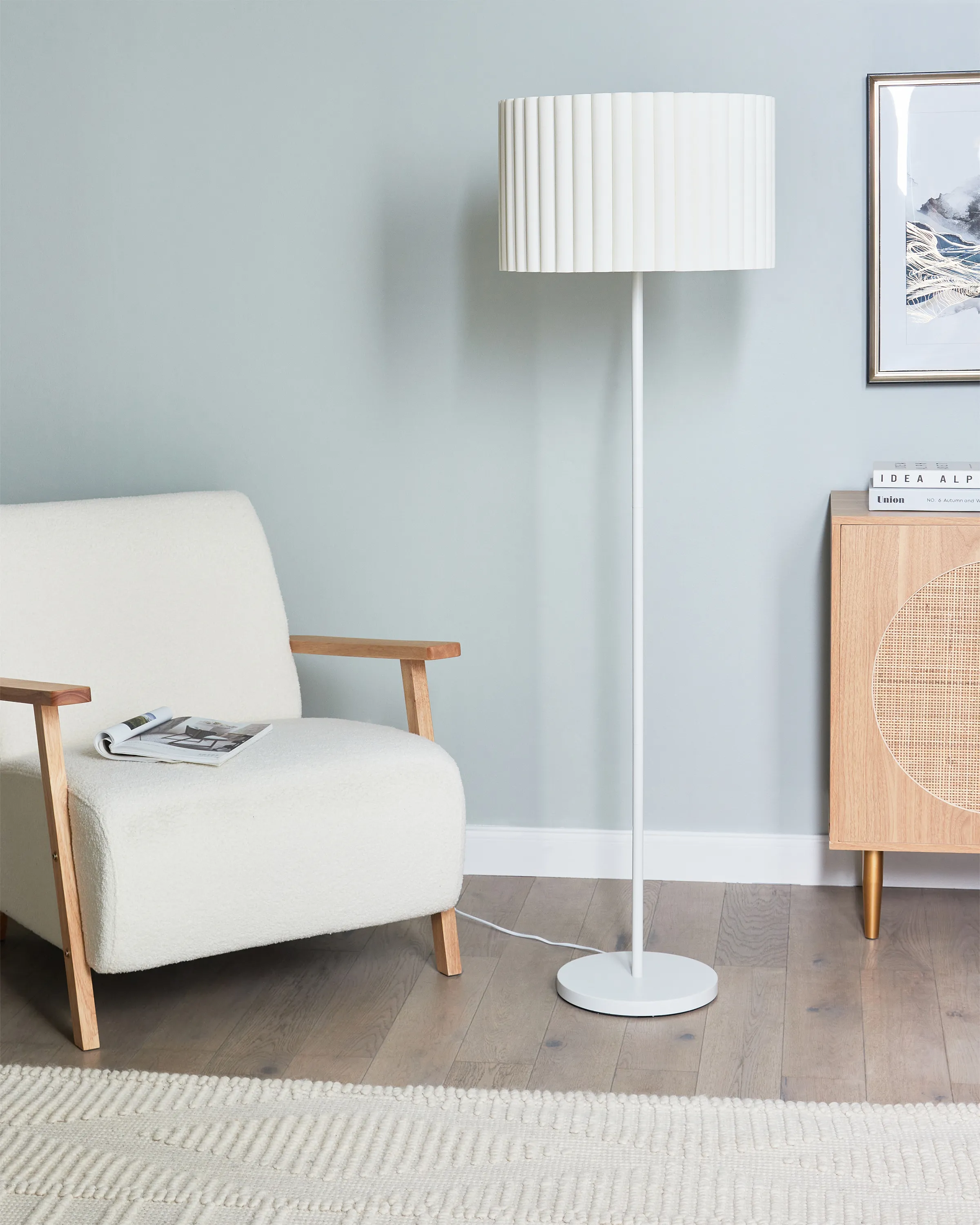 Staande lamp LOURENS Metaal Gebroken wit