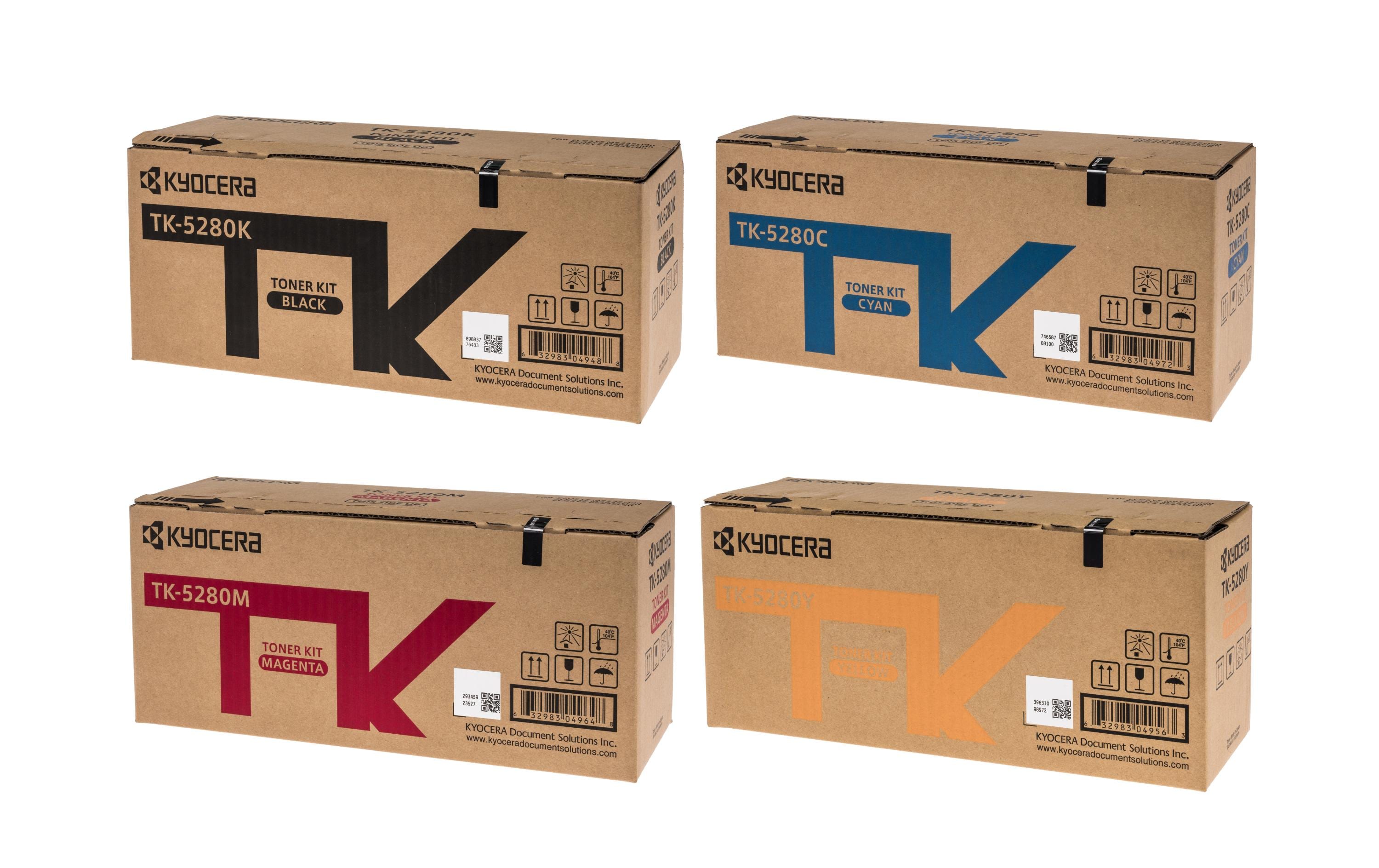 Tonerset TK-5280 Black/Yellow/Cyan/Magenta<br>Toner, Black, Yellow, Cyan, Magenta
