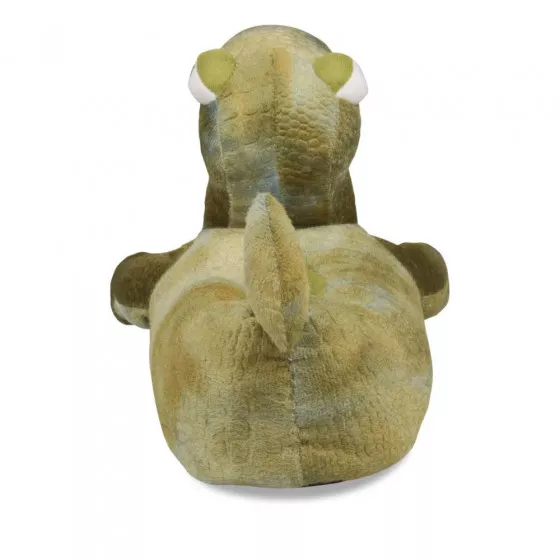 Chaussons peluche dinosaure VERT DENIM SIDE