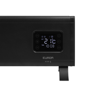 Eurom Alutherm Baseboard 2500 Zwart met WiFi