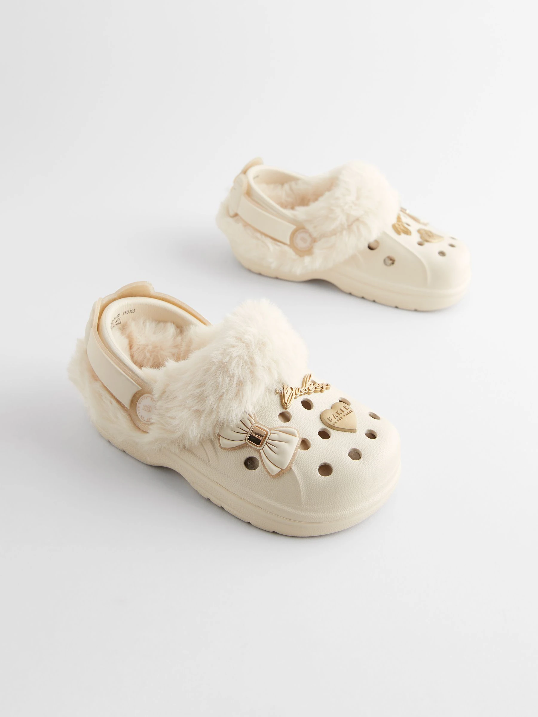 Gebroken wit - Baker By Ted Baker met borg gevoerde klomppantoffels