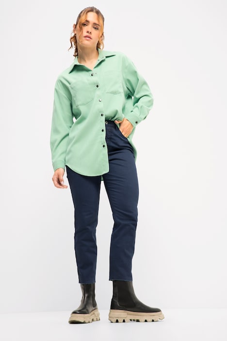 7/8-Mom-Jeans, Wide Legs, cutted Saum, 5-Pocket