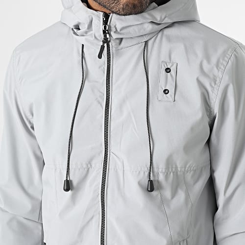 Veste Zippée Capuche Gris