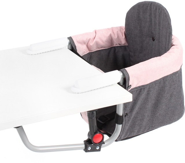 CHIC4BABY Tischsitz »Relax, Melange Rosa« platzsparend zusammenfaltbar