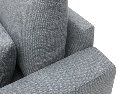 Halmstad venstrevendt hjørnesofa med pufafslutning