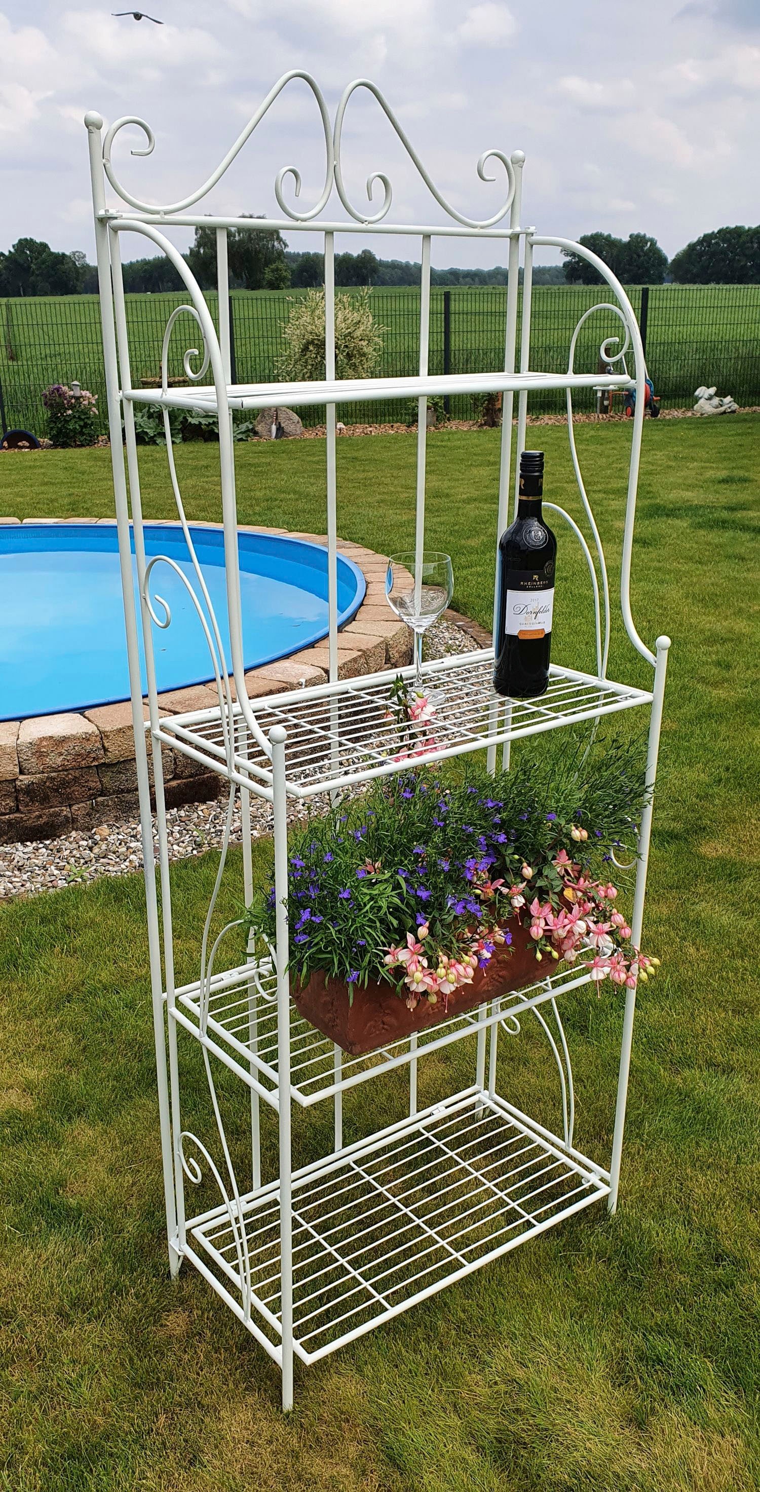 Ambiente Haus Standregal »Regal mit 4 Böden in Antikweiss - 162 cm« 1 Stk. tlg.