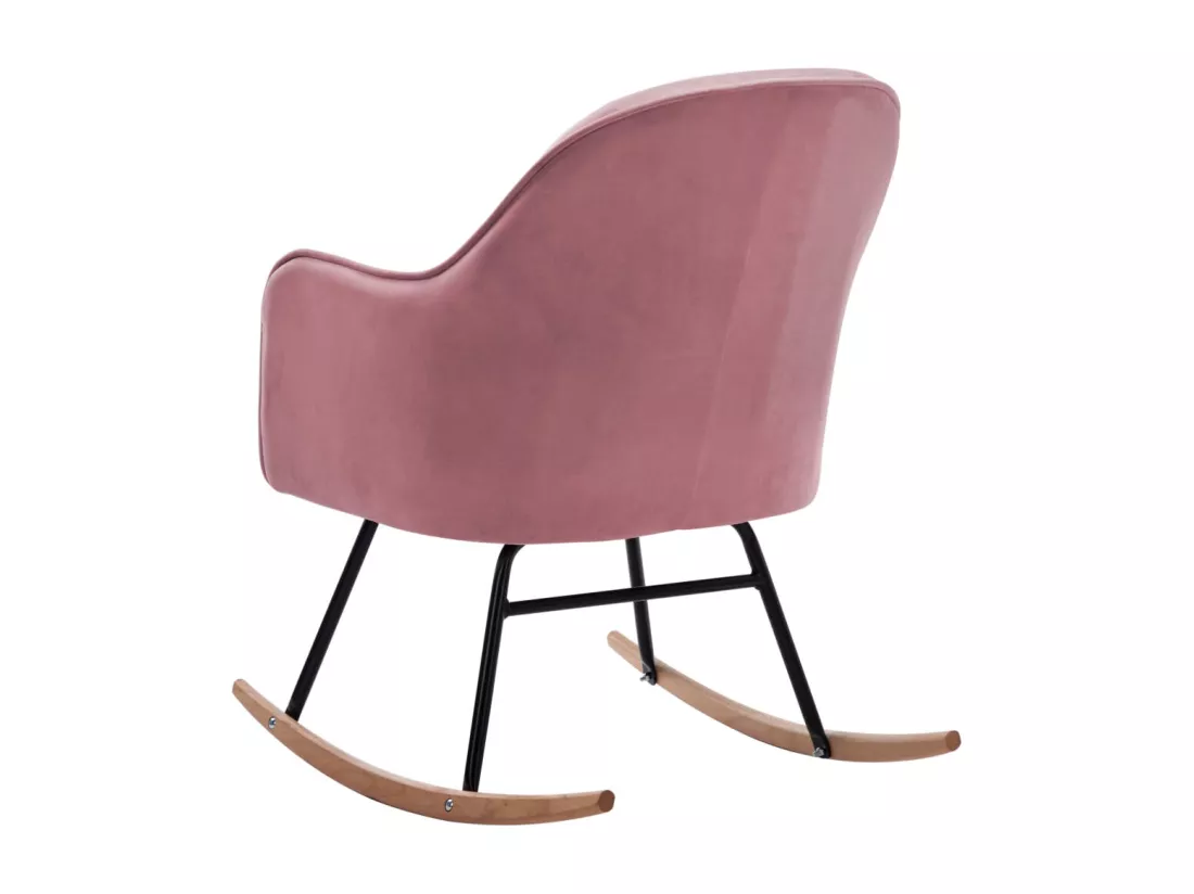 Chaise à bascule Rose Velours