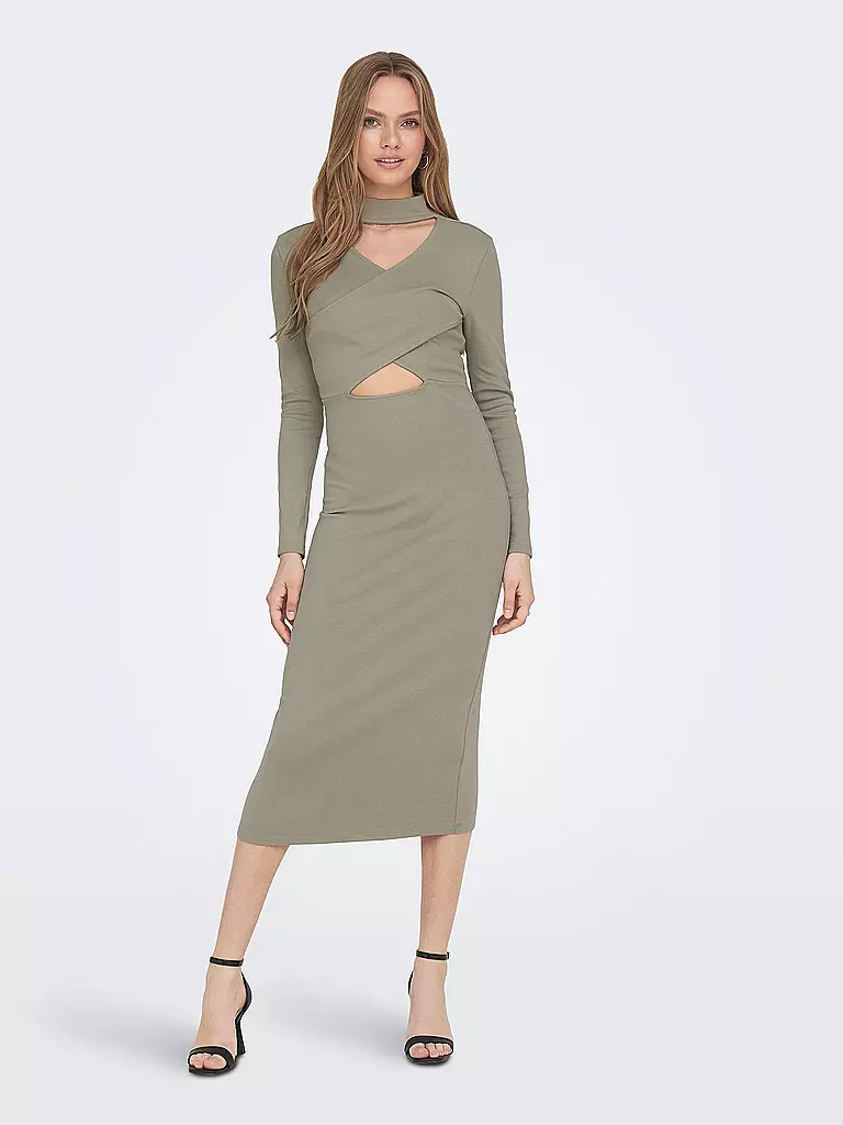 ONLY Midikleid ONLINA hellgrau