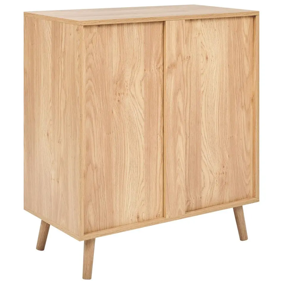 BRISTOW - Dressoir - Lichtbruin/Zwart - Hout