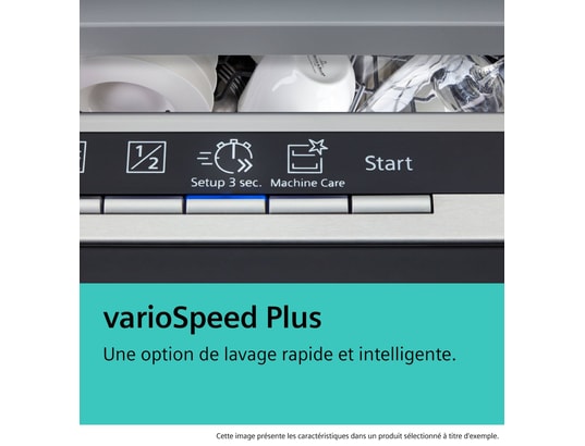 SIEMENS - Lave vaisselle encastrable 60 cm SN55ES12CE, iQ500, glassZone, Bandeau inox