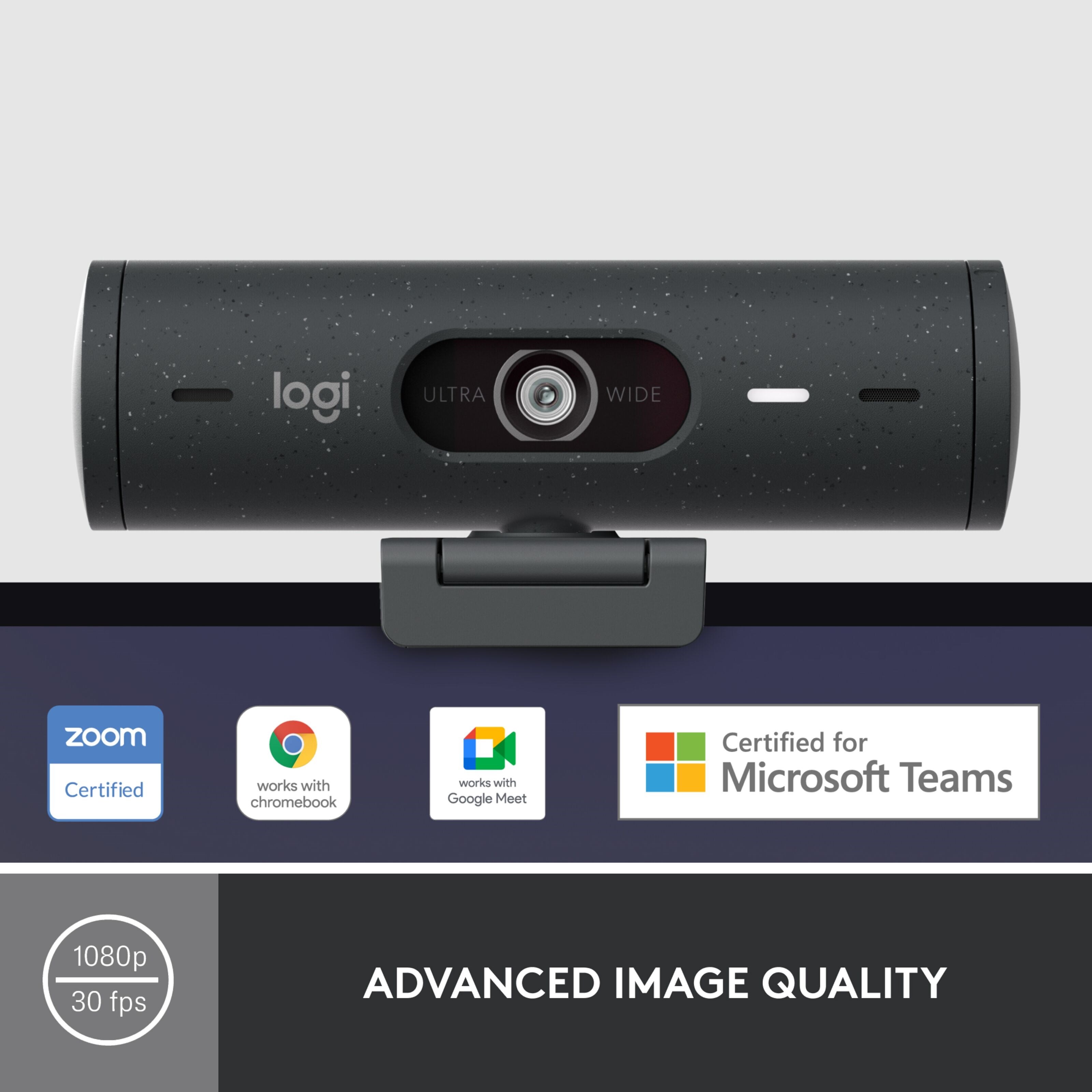 Logitech Brio 500 Webkamera med USB-C-tilkobling Graphite
