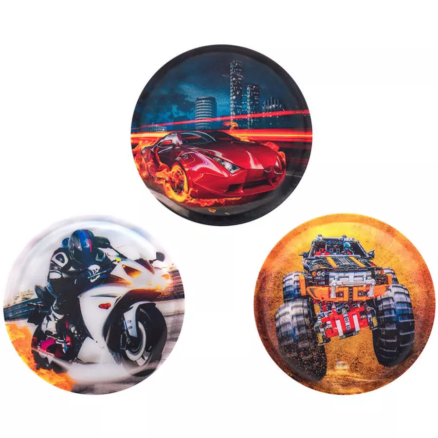 Belmil Patch Belmil Patches mit Klettverschluss Set 3-teilig Speed Red Car