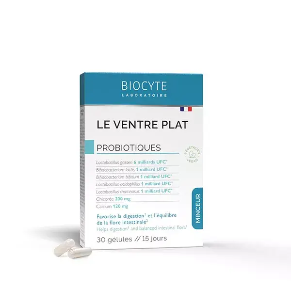 Biocyte Flat Stomach Slimming Double Action Probiotics 5 cepas 30 cápsulas