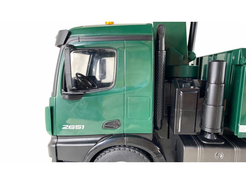 Amewi Lastwagen Mercedes Benz Arocs Kipper mit Kran 1:18, R LKW Kranwagen mit Kippmulde & Greifer