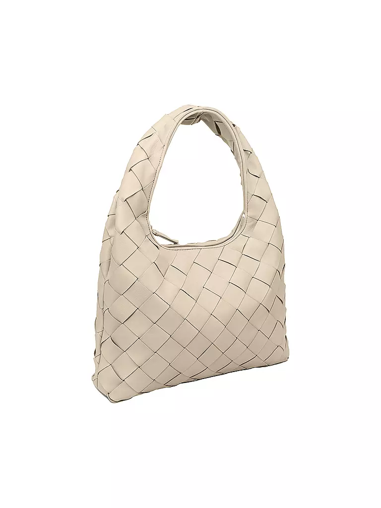 LES VISIONNAIRES Ledertasche - Hobo JADE WEAVE weiss