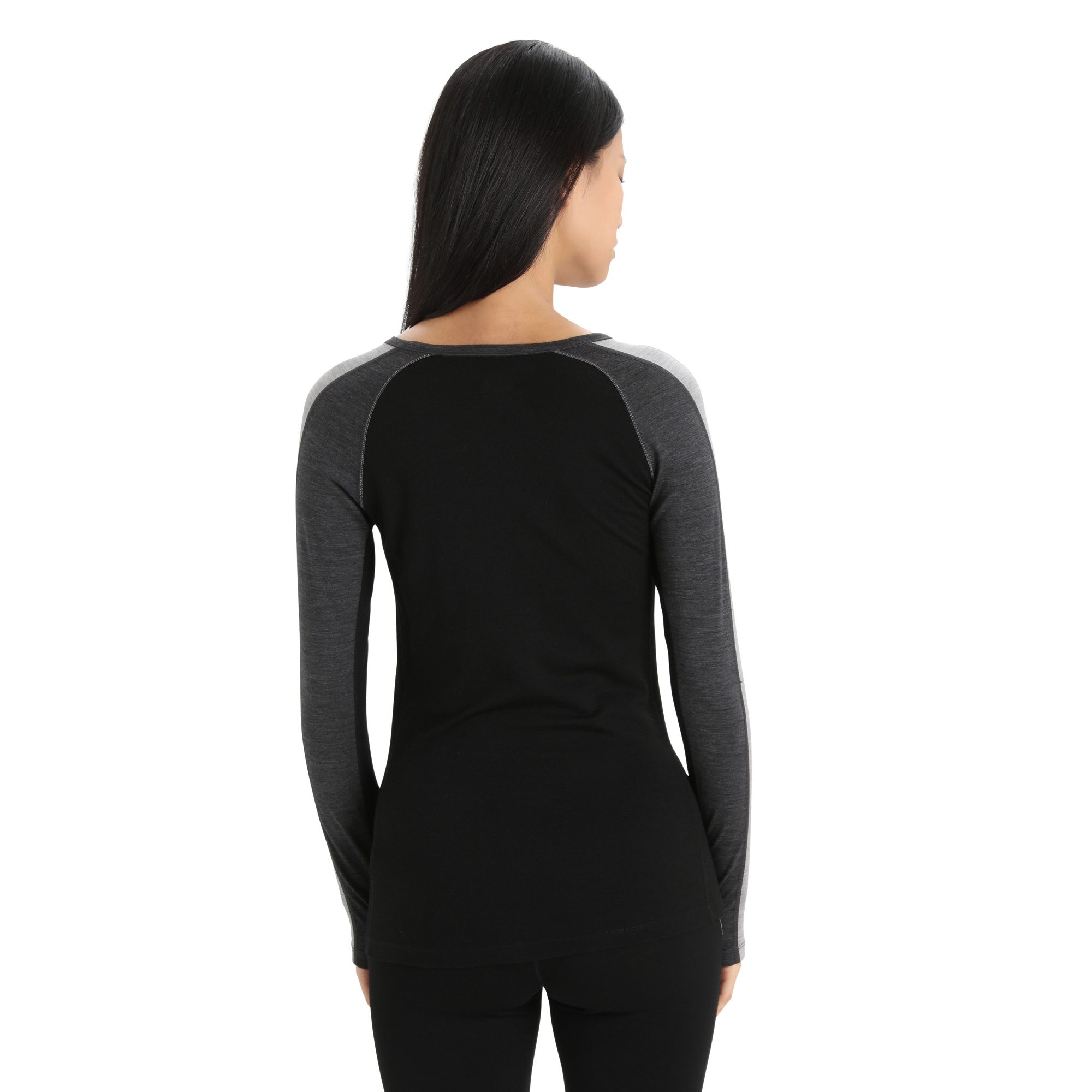 Icebreaker ZoneKnit™ Crewe Longsleeve Damen jet hthr