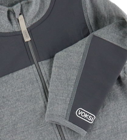 Voksi Cardigan - Wolle - Grau Meliert