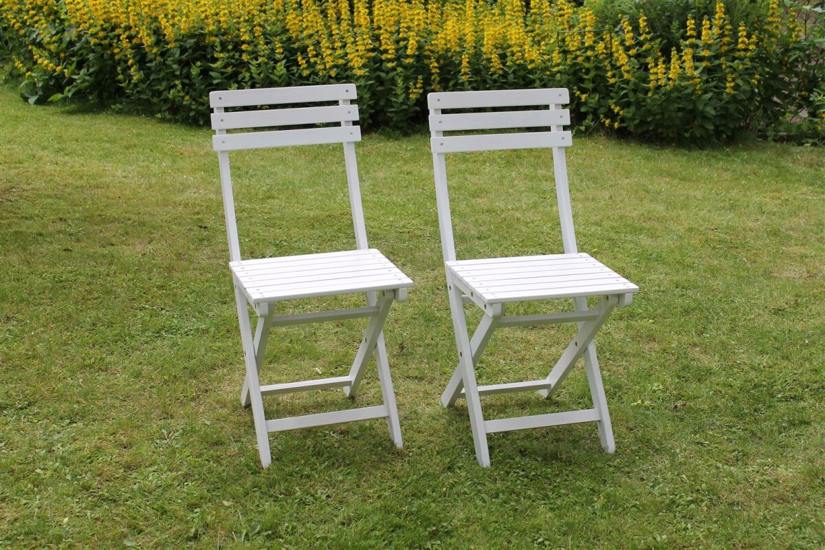 Sedex 2er Set Bistro Klappstuhl weiß