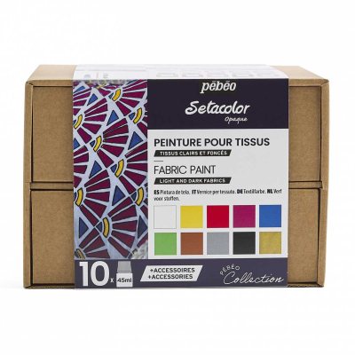 Pebeo Collection Setacolor Opaque Set : 10x45ml
