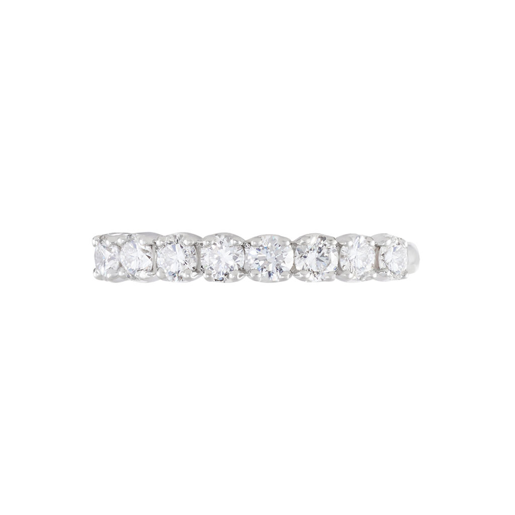 Demi-alliance Or Blanc  Eloisa Diamant Synthetique