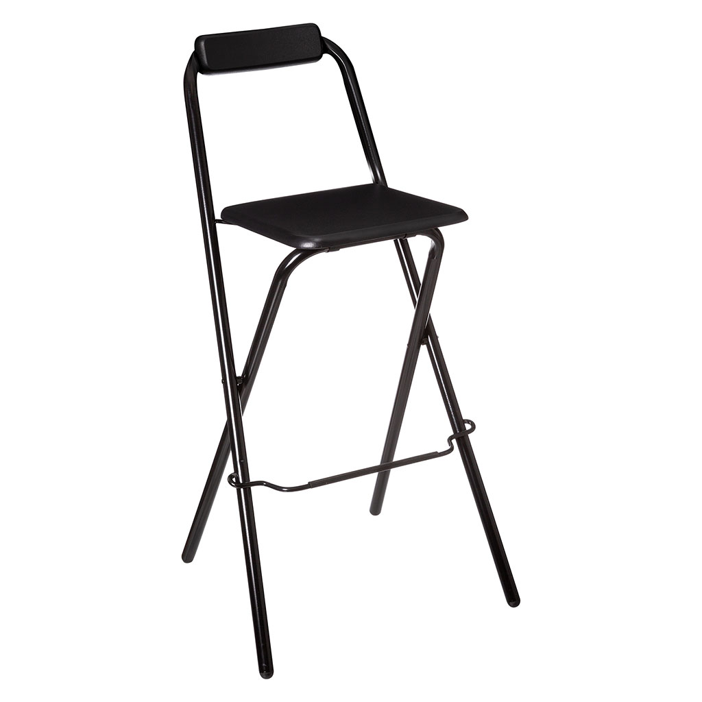 Chaise de bar pliante LOUNA noire