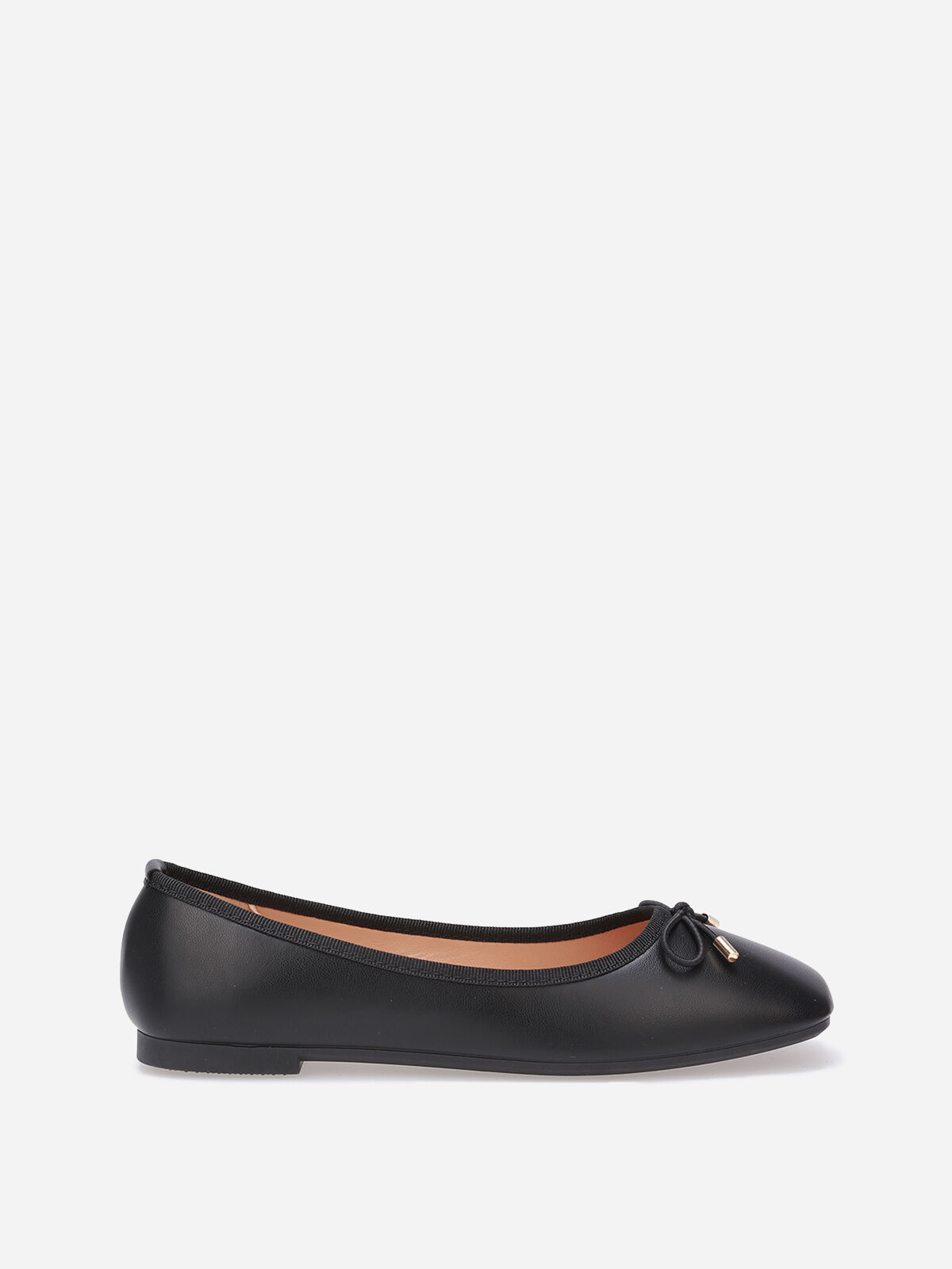 Ballerines à bout carré et nœud- Noir