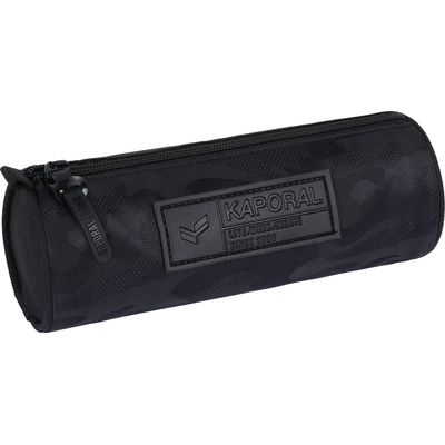 Trousse ronde Kaporal Boy - 1 compartiment - noir et motif camouflage - Oberthur