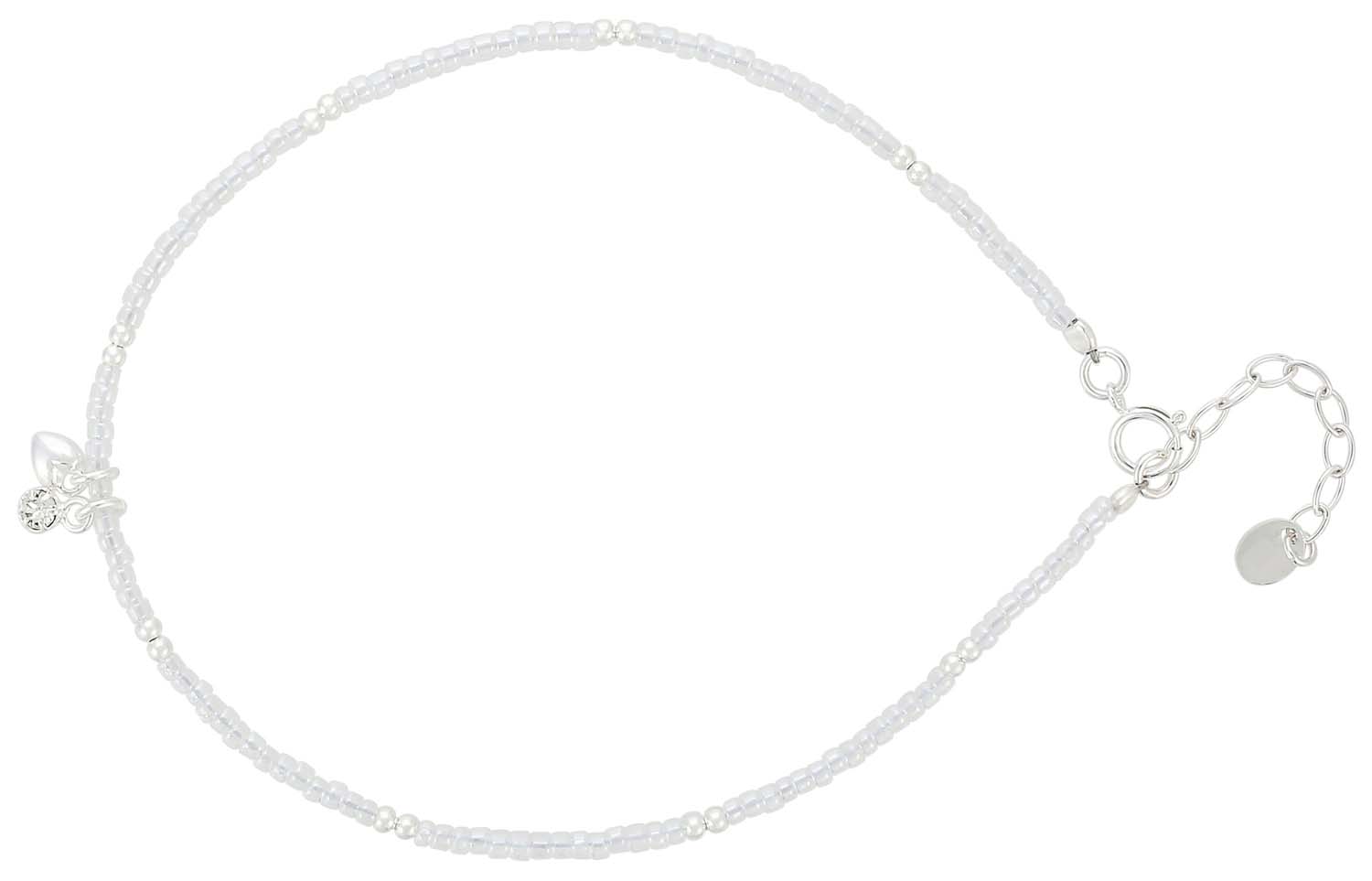 Fußkette - Silver White