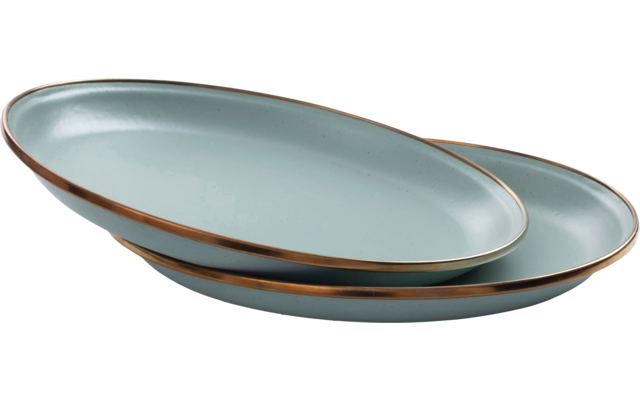 Barebones Enamel emailliertes Salatteller Set 2 teilig