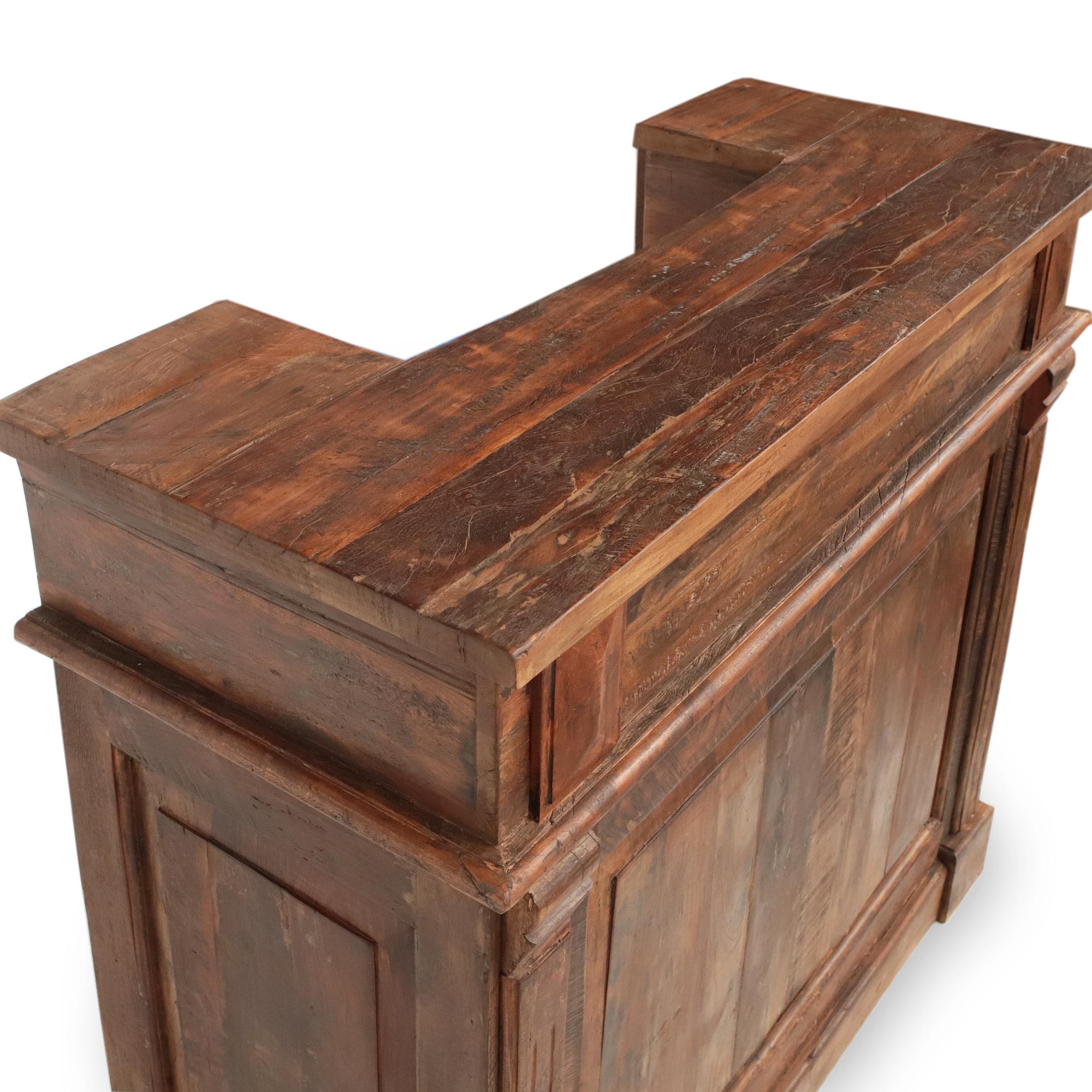 Thekenanrichte 'Boulden', aus recyceltem Holz, B 120 cm, H 109 cm, L 50 cm von fischer's lagerhaus