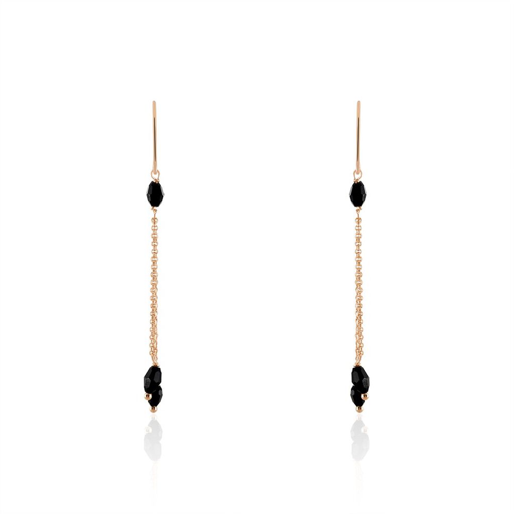 Boucles D'oreilles Pendantes Diamantine Argent Rose Pierre De Synthese