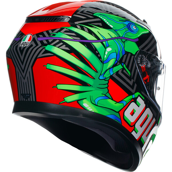 AGV - Casque K3 Kamaleon Noir / Vert / Rouge