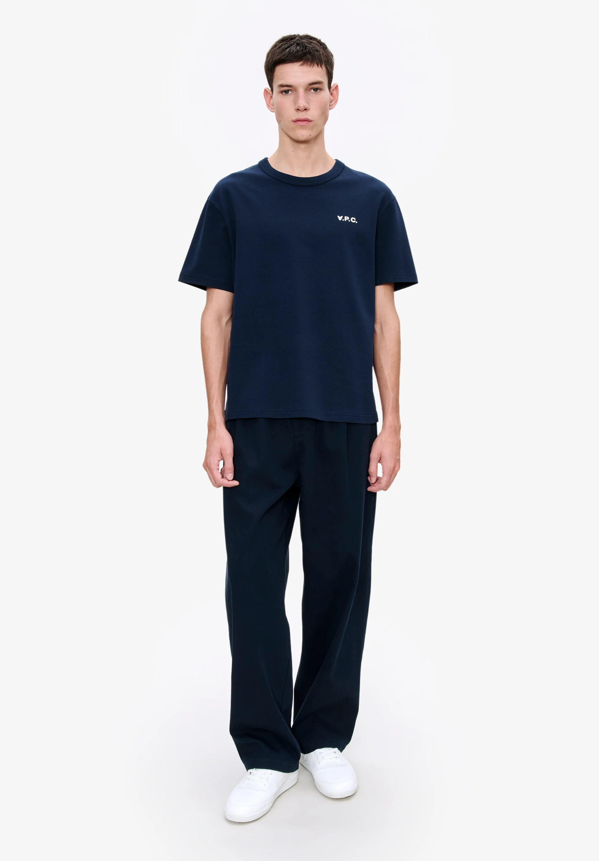 t-shirt boxy petit vpc - Dark navy/ecru