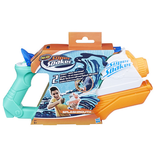 Pistola de água Nerf Supersoaker Splash Mouth para crianças a partir de 6 anos