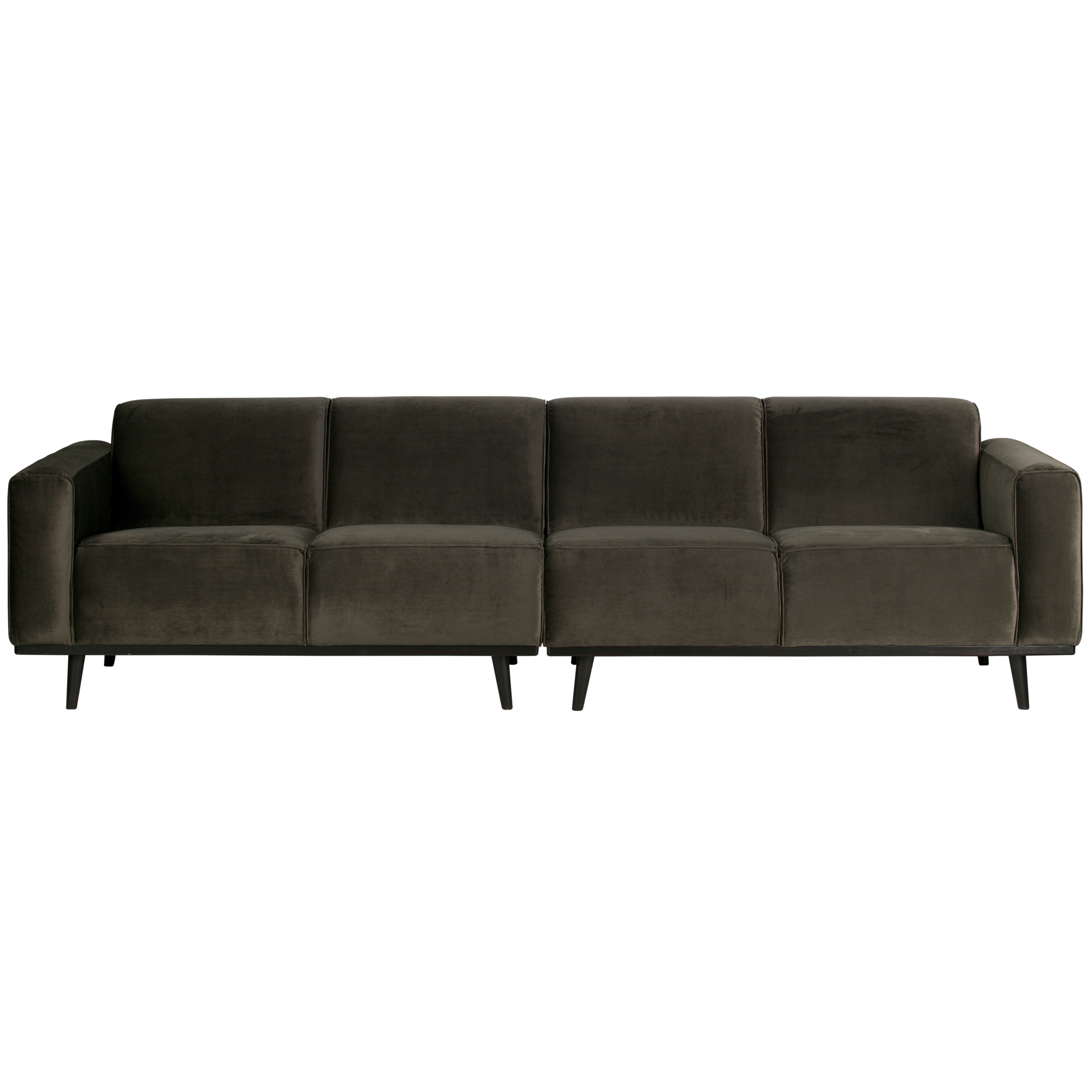 4-zits bank Statement Statement 4-zits Bank 280 cm - Fluweel - Warm groen
